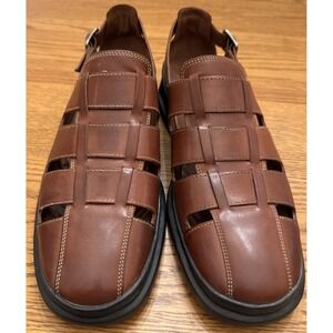 NWOB Cole Haan Men's Sz 10.5 M Leather NikeAir Dempsey Fisherman Strap VTG Brown
